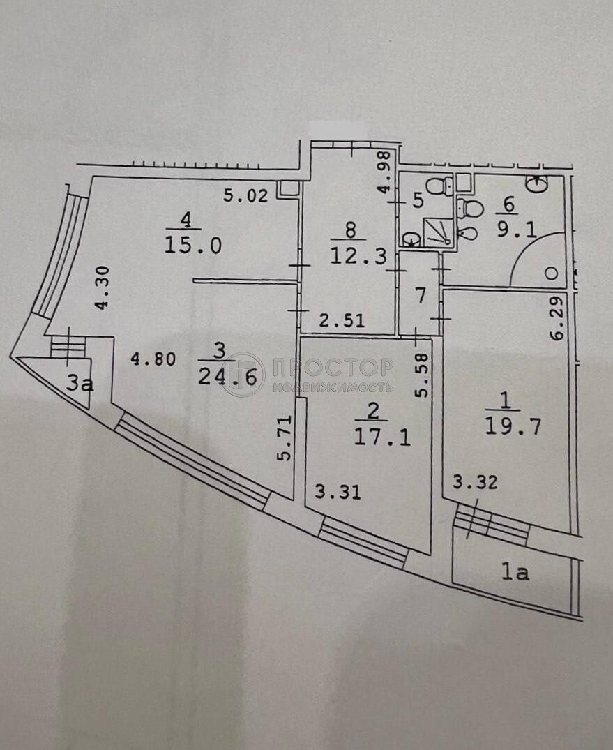 3-комнатная квартира, 104 м² - фото 24