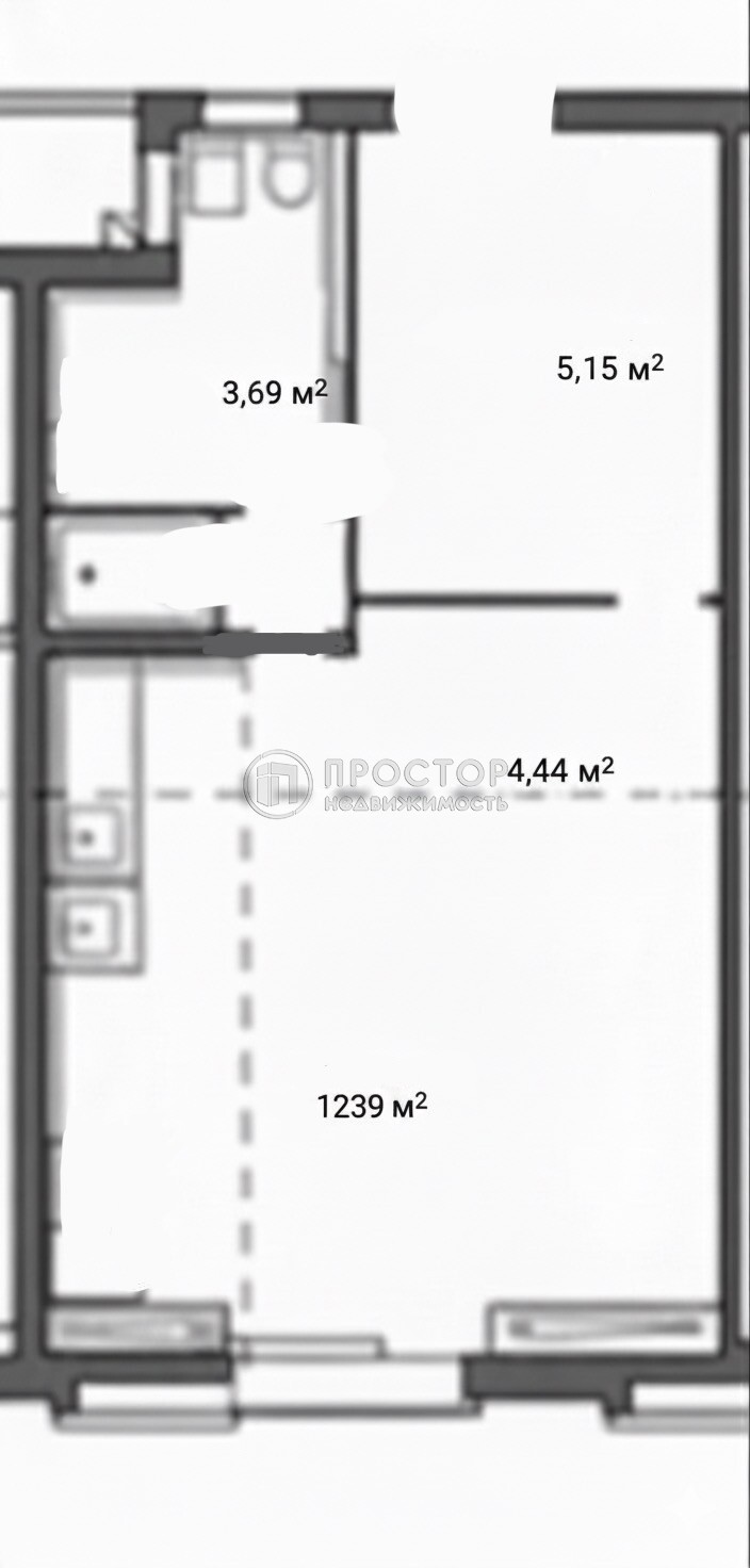 Студия, 25.67 м² - фото 2