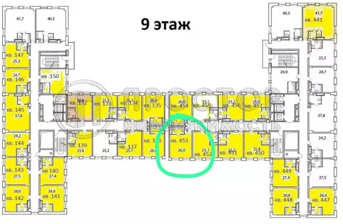 1-комнатная квартира, 26 м² - фото 3