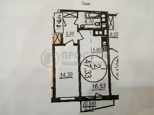 2-комнатная квартира, 47.33 м² - фото 16