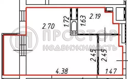 Студия, 26 м² - фото 6