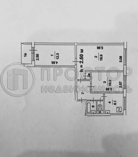 3-комнатная квартира, 58.2 м² - фото 3