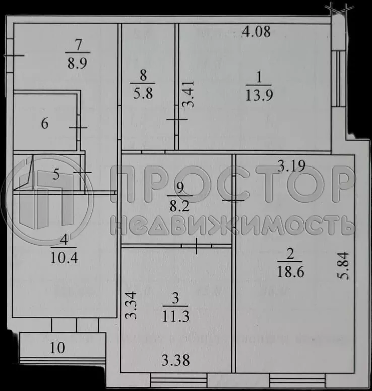 3-комнатная квартира, 82 м² - фото 26