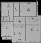3-комнатная квартира, 82 м² - фото 52
