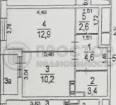 1-комнатная квартира, 33.7 м² - фото 61