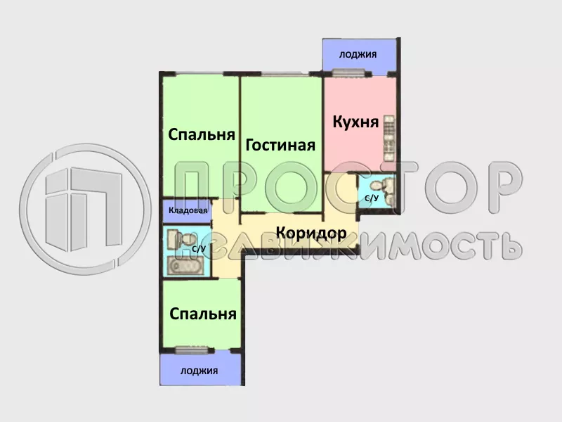 3-комнатная квартира, 84 м² - фото 56