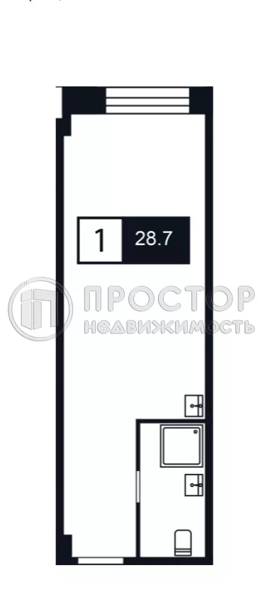 Студия, 28.4 м² - фото 15