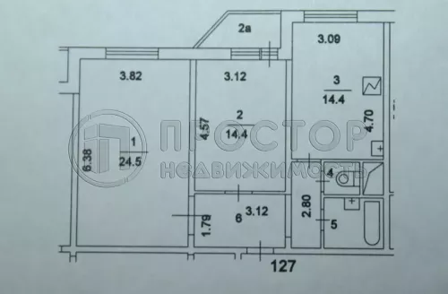 2-комнатная квартира, 66.6 м² - фото 14