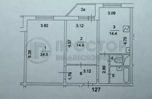 2-комнатная квартира, 66.6 м² - фото 20