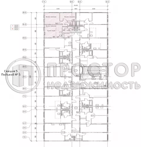 3-комнатная квартира, 56.6 м² - фото 19