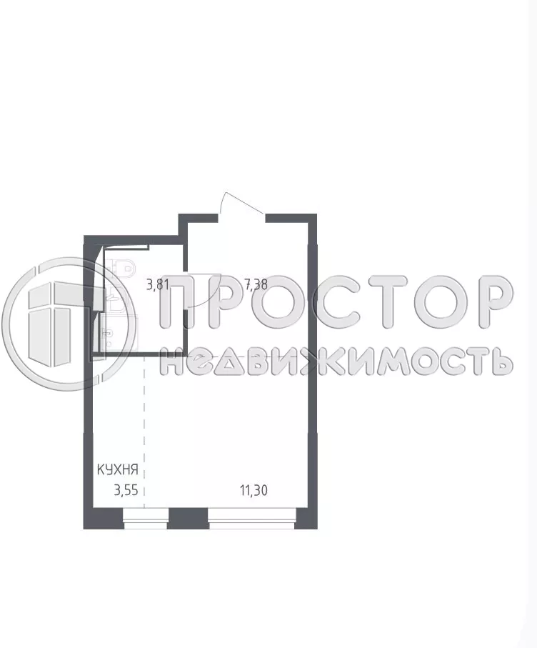Студия, 25.8 м² - фото 10