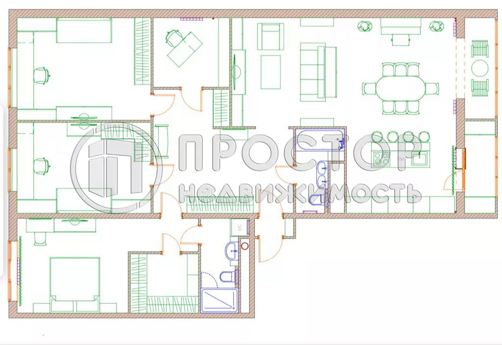 4-комнатная квартира, 134 м² - фото 42