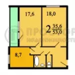2-комнатная квартира, 53.9 м² - фото 41