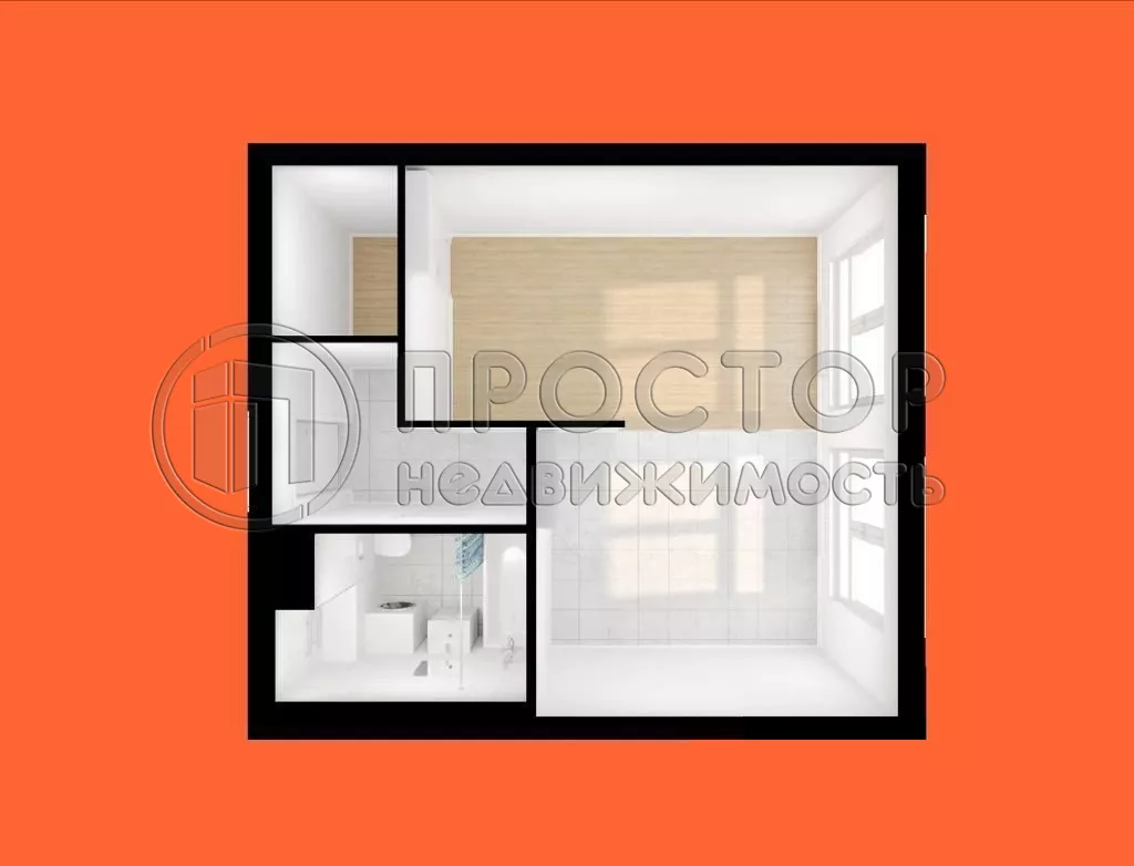 1-комнатная квартира, 32.3 м² - фото 12