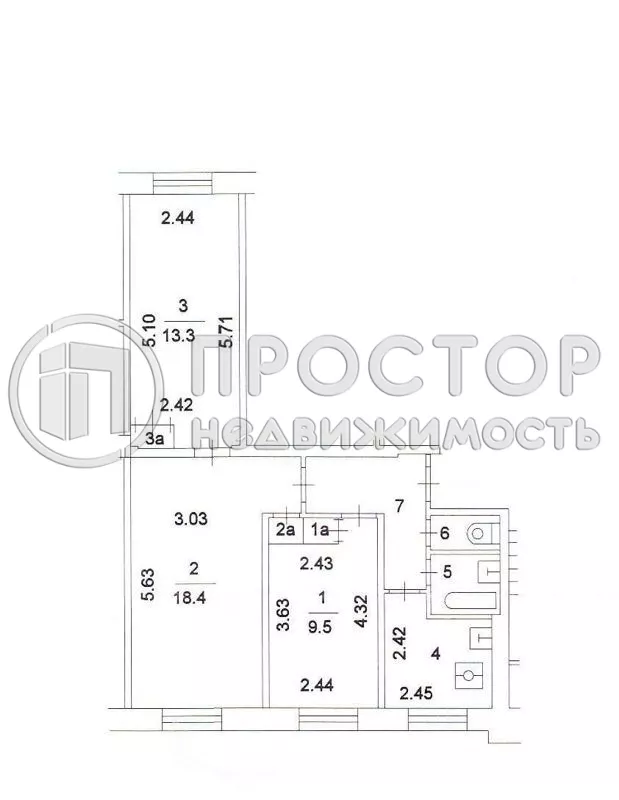 3-комнатная квартира, 56 м² - фото 41