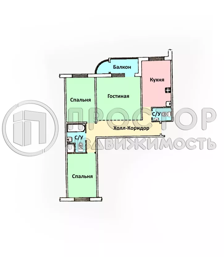 3-комнатная квартира, 77 м² - фото 18