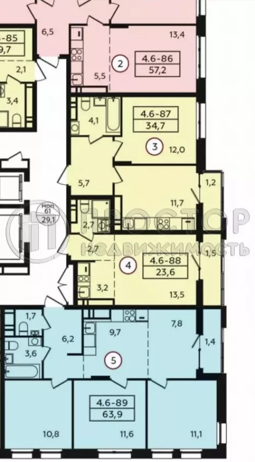 1-комнатная квартира, 35 м² - фото 5