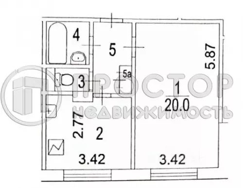1-комнатная квартира, 37.9 м² - фото 17