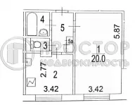 1-комнатная квартира, 37.9 м² - фото 36