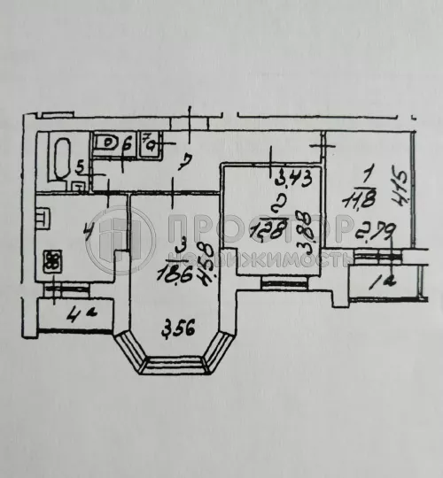3-комнатная квартира, 66.7 м² - фото 20