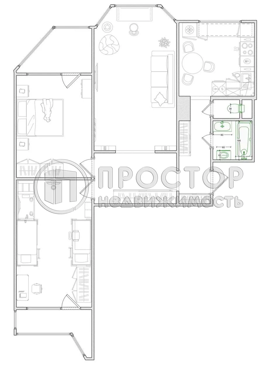 3-комнатная квартира, 79.9 м² - фото 40