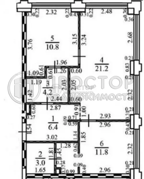 2-комнатная квартира, 57.4 м² - фото 35