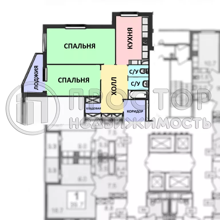 2-комнатная квартира, 62 м² - фото 12