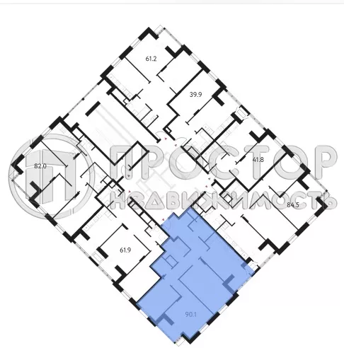 3-комнатная квартира, 90.1 м² - фото 23