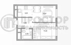 2-комнатная квартира, 35.5 м² - фото 11