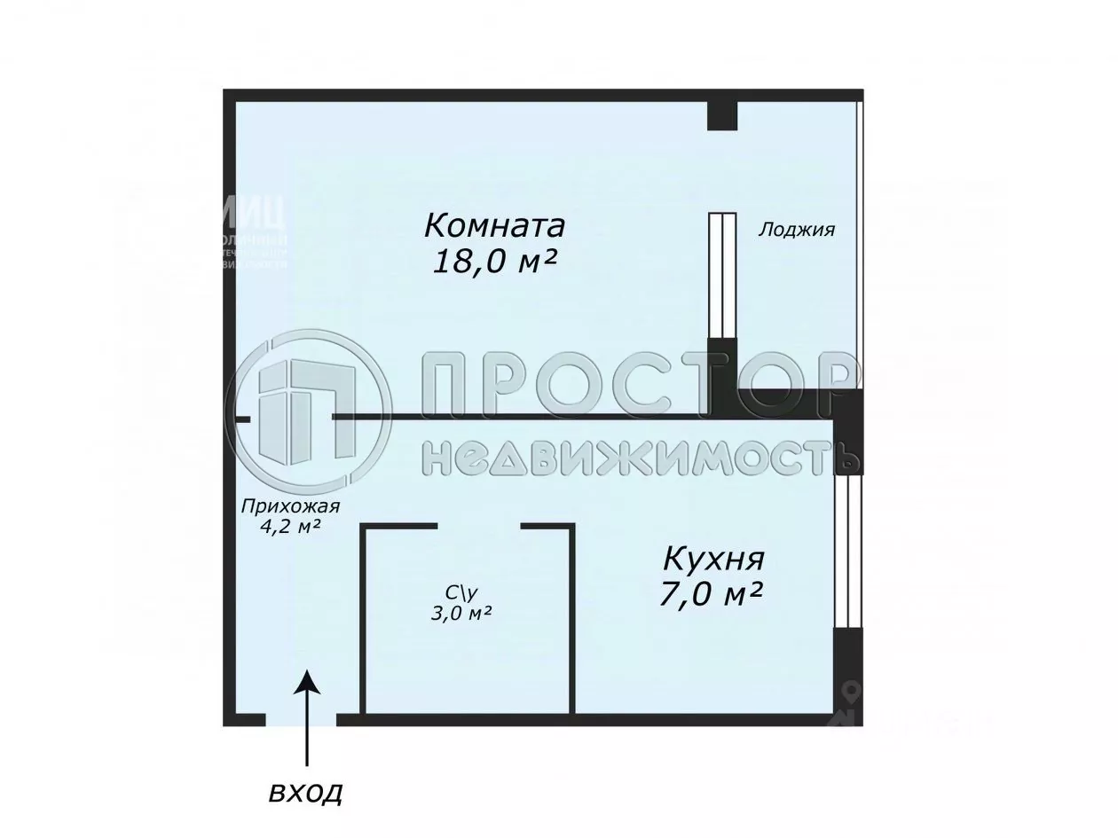 1-комнатная квартира, 32.3 м² - фото 19
