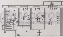 3-комнатная квартира, 57.7 м² - фото 31
