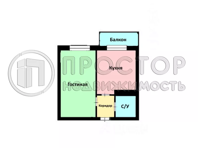 1-комнатная квартира, 30 м² - фото 31