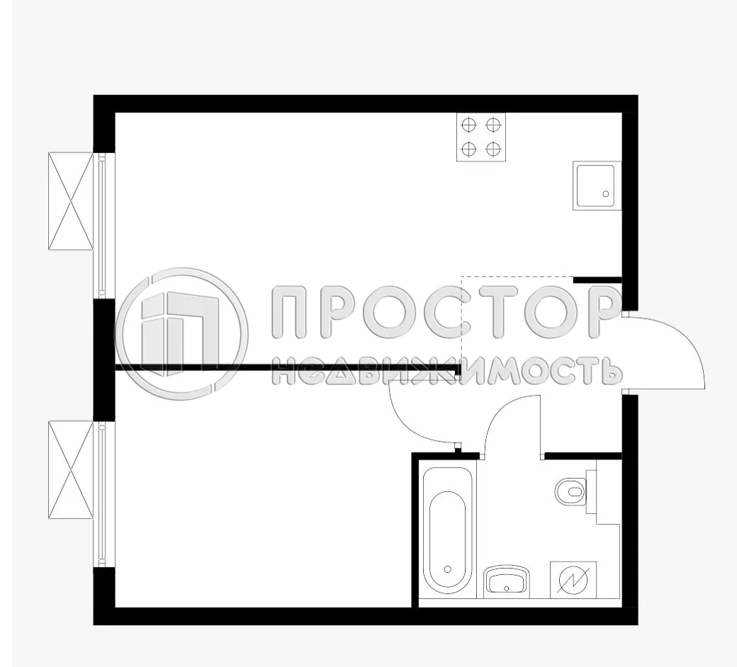 1-комнатная квартира, 36 м² - фото 18