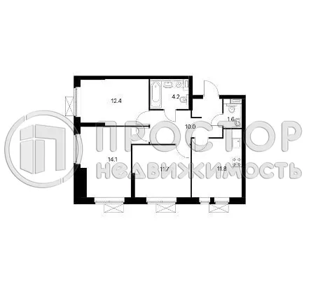 3-комнатная квартира, 66 м² - фото 29