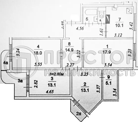 4-комнатная квартира, 100 м² - фото 27