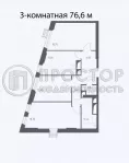 3-комнатная квартира, 76.6 м² - фото 19