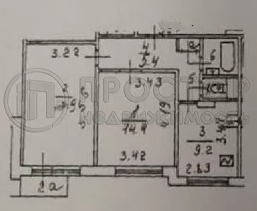 2-комнатная квартира, 53.8 м² - фото 57