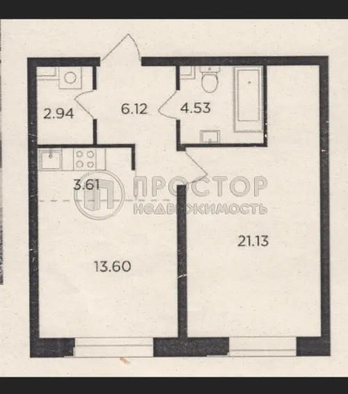 2-комнатная квартира, 51.9 м² - фото 8