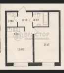 2-комнатная квартира, 51.9 м² - фото 15