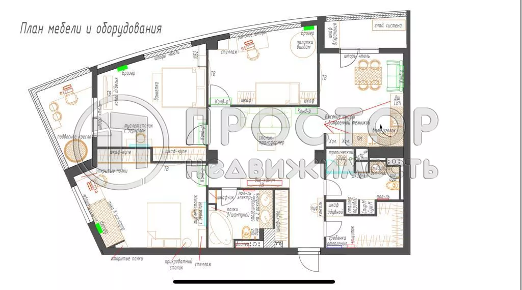 4-комнатная квартира, 120 м² - фото 90