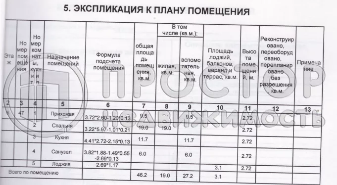 1-комнатная квартира, 46.7 м² - фото 79