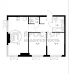 2-комнатная квартира, 53.32 м² - фото 29