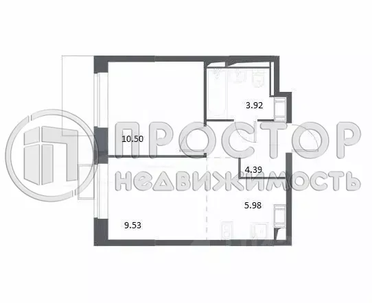 2-комнатная квартира, 34.32 м² - фото 22