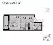 Студия, 21.8 м² - фото 11