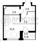 Студия, 24.8 м² - фото 41
