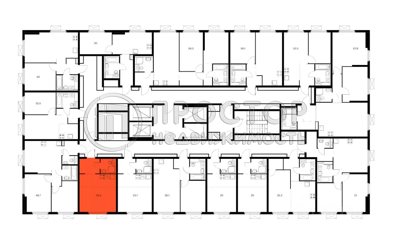 Студия, 25.5 м² - фото 6