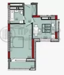 1-комнатная квартира, 34.8 м² - фото 49