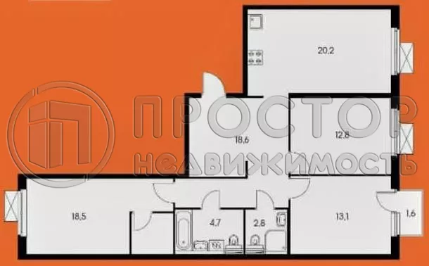 3-комнатная квартира, 92 м² - фото 15