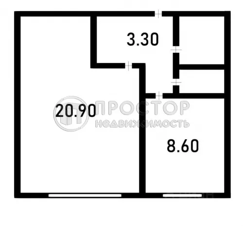 1-комнатная квартира, 38.6 м² - фото 7