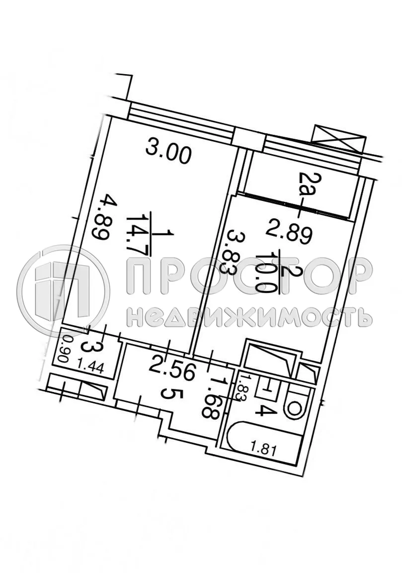 1-комнатная квартира, 33.1 м² - фото 51
